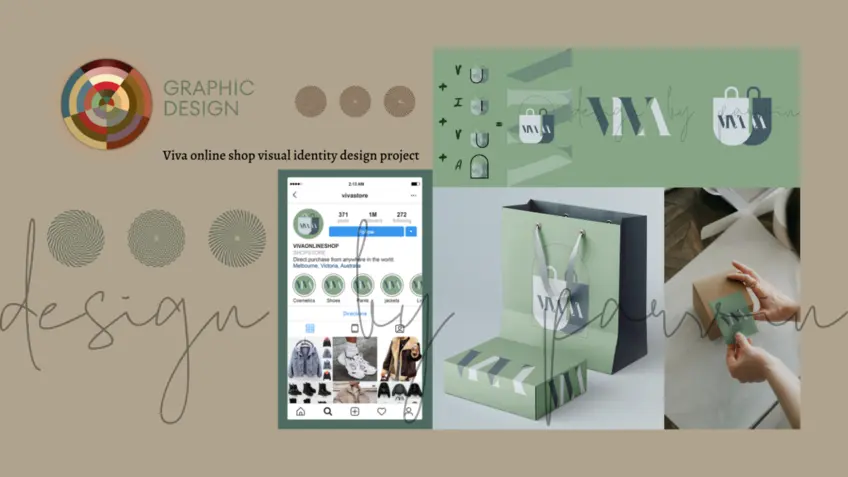 طراحی هویت بصری آنلاین شاپ ویوا