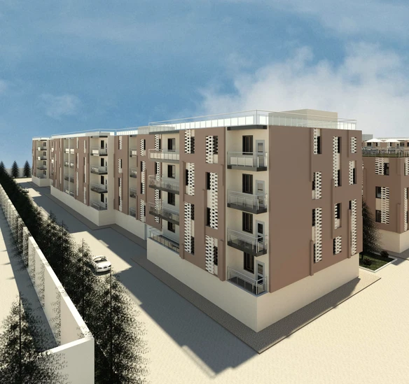 مدلسازی و طراحی نمای ساختمان مسکونی