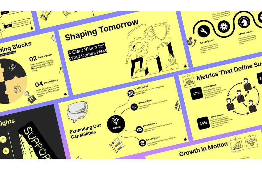 ارائه‌ای با theme شرکتی. Shaping Tomorrow