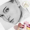 طراحی چهره با تکنیک سیاه قلم 